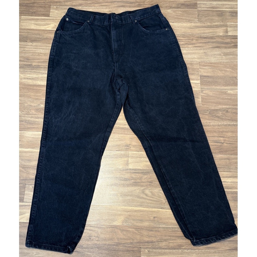 CHIC Jeans Womens 18 Plus Black Straight High Rise Denim 5-Pocket X37484H 08 RE